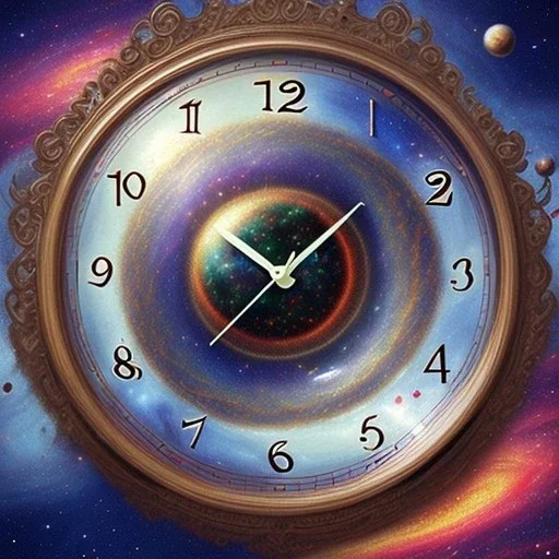 #time #clock #colorful #clockart #clocks #timepiece #galaxy #cosmos #universe #stars #milkyway #eternity #imagination #creativity #beautiful fantasy, rococo, intricate