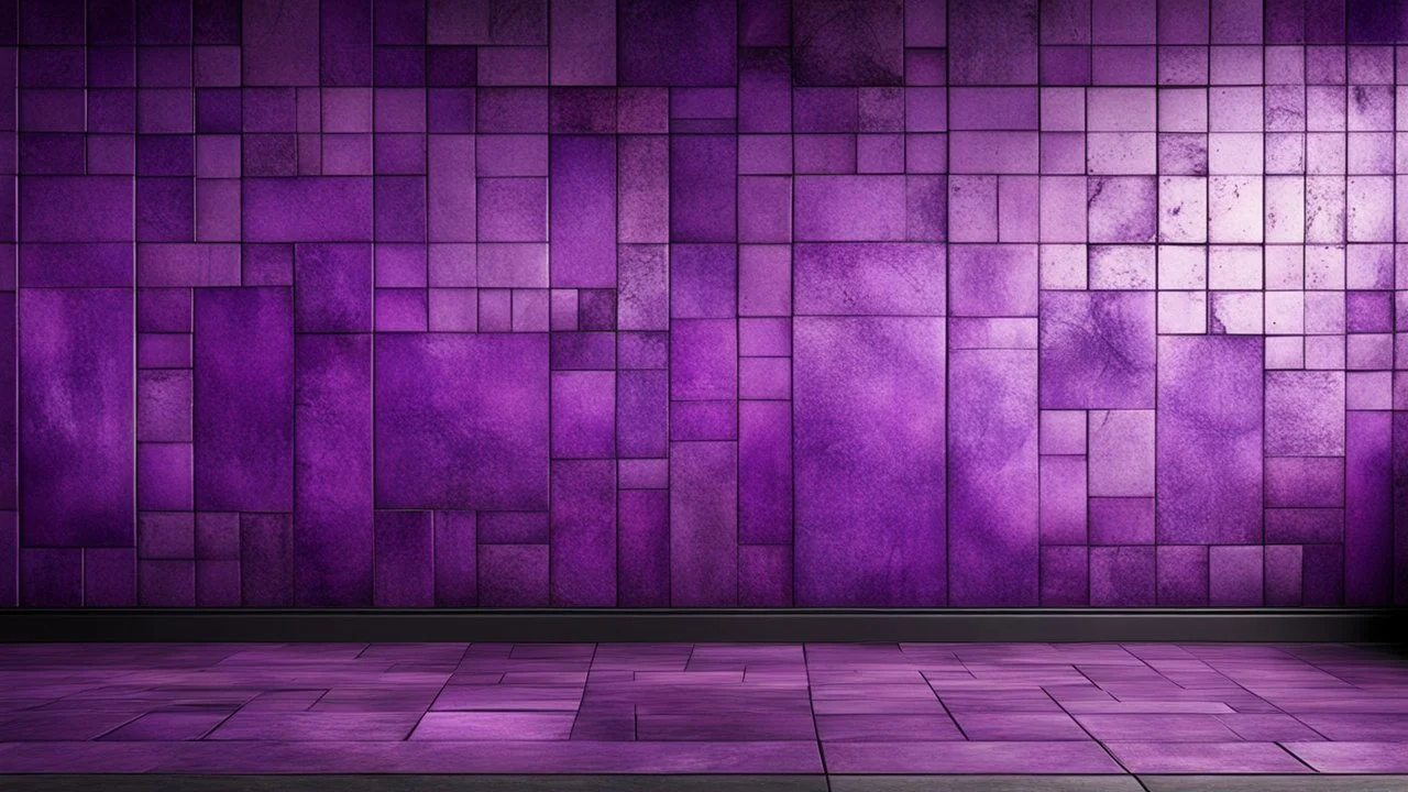 Hyper Realistic grungy-glowing-purple-scratched-tile-fancy-wall textured-studio-room