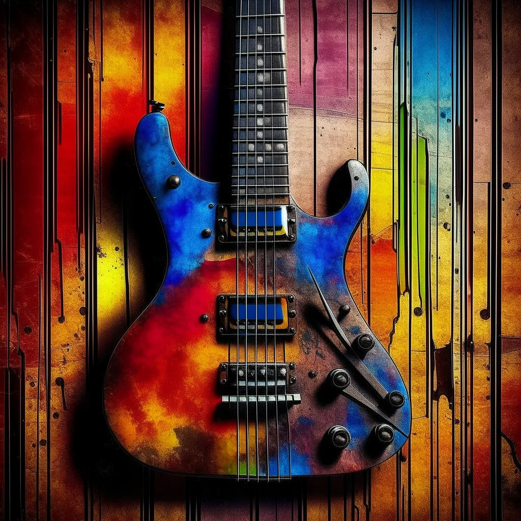 Colour burnt Guitar background