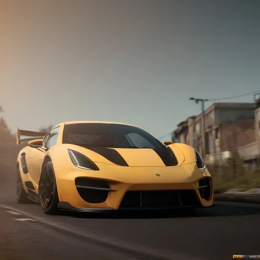 photo of a ultra realistic,hyper car, pale sunrise, cinematic lighting, battered, low angle, trending on artstation, 4k, hyper realistic, focused, extreme details, unreal engine 5, cinematic, masterpiece