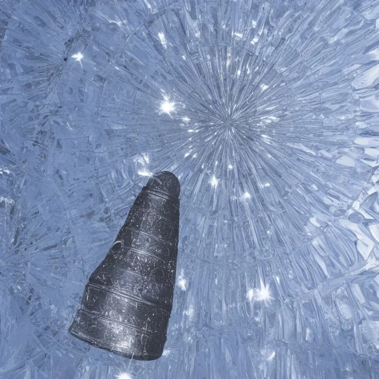 big bell, reflection, ice crystals