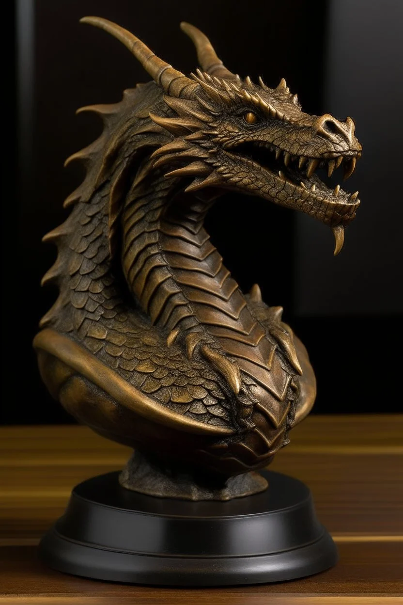 dnd bronze drake bust