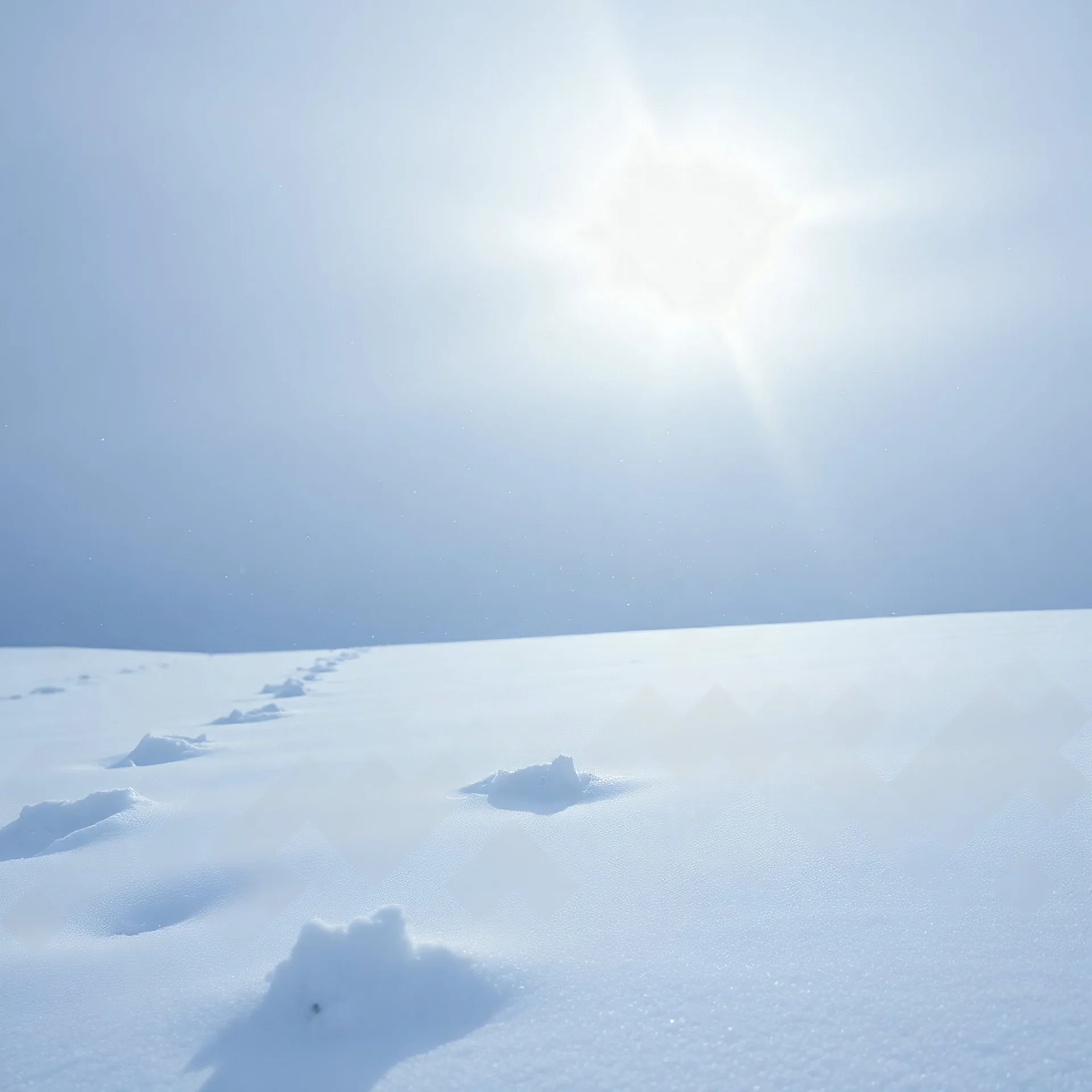 Lit blanc dans la neige. Le mot gentle sleep flotte dans lair