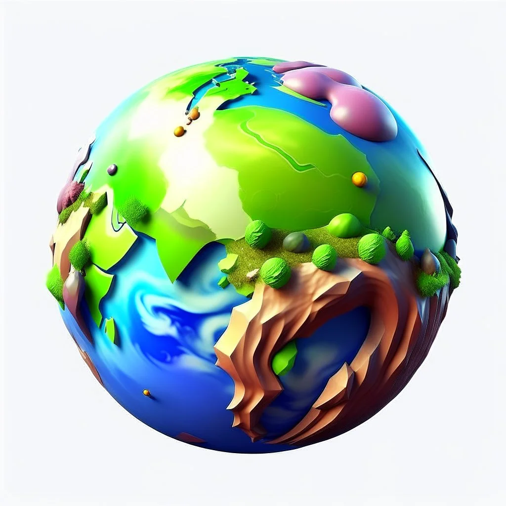 stylized planet, no background
