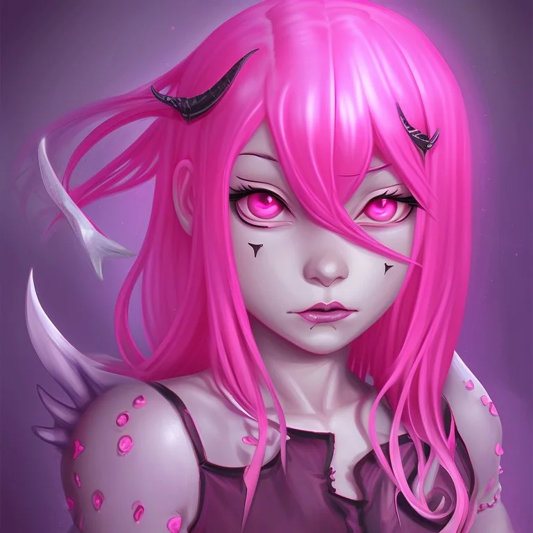 Girl demon pink