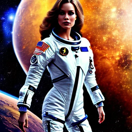 A Hollywood actress in a space suit