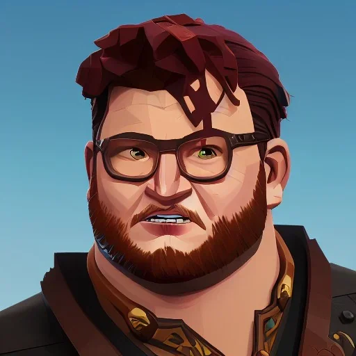 wayne knight ed sheeran, dark blonde hair, shaved, lego, steampunk