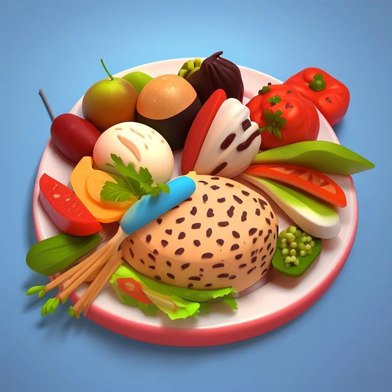 background is illustration of food 3d style. HD