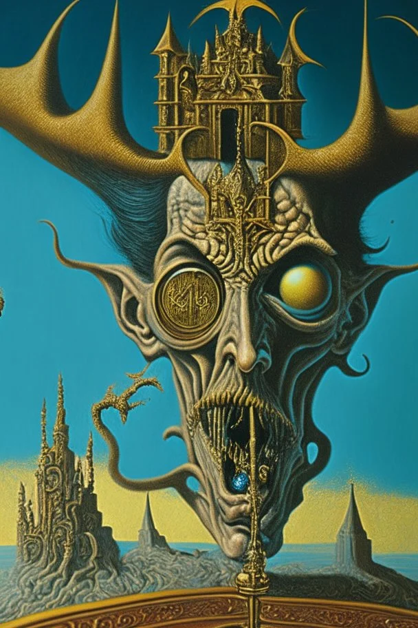 Artwork entitled "Devil's Bargain; Salvador Dali; surrealism; award-winning, intricate, insanely detailed, elegant