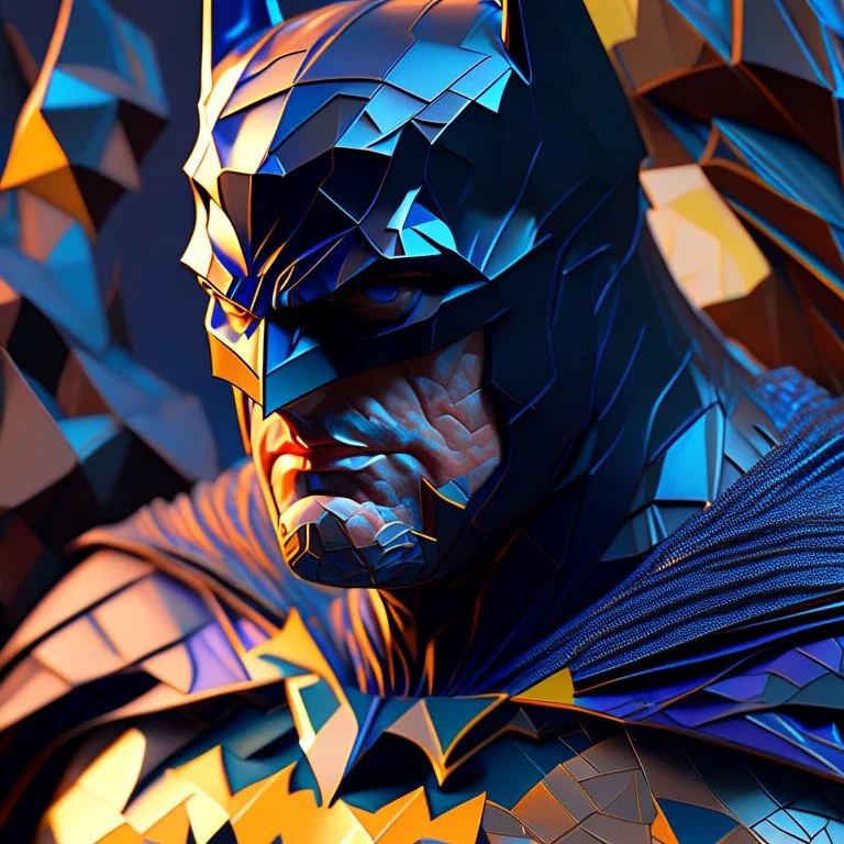 Batman, , cubismo realista, hiperdetallada, calidad ultra, 8k