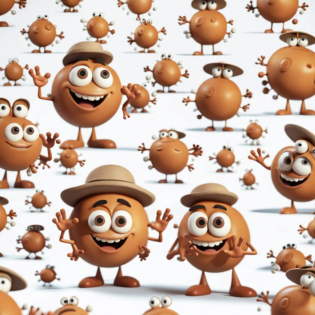 Coronavirus, 3d animation, Pixar Character design, 8k --ar 2:3 --s 1000 --style expressive