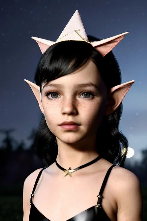 (night:1.1), __lingerie__, __angles__, 8 year old elf girl, [__starlets__|__starlets__], (pale __skincolor__ skin:1.2), __camera__ __hair__, detailed face and eyes, (flat chested:1.1), leather choker, freckles, dynamic pose, __accessory__, strappy outfit, (straps:1.1), skimpy leather gstring, (buckles, buttons, snaps, rings:1.0), tribal tattoos, forest backgrounddetailed eyes, plump lips, fantasy theme, Model hash: ddc3021b