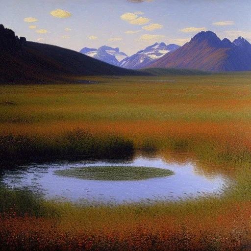 Monet Painting of muskeg in alaska