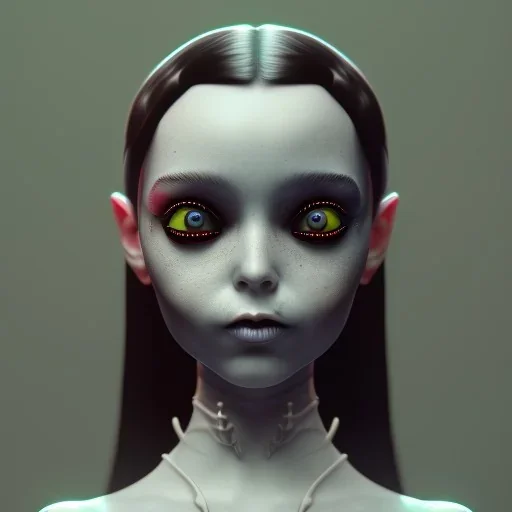 wednesday addams, hyper detail, octane render, unreal engine 5, 8k resolation