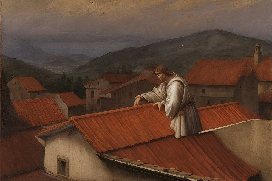 person on the roof by andrea del sarto