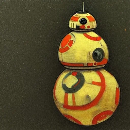 bb-8 portrait by van gogh