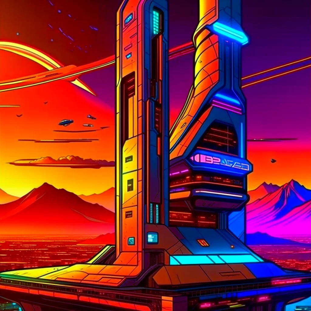 cyberpunk retro futuristic for comics