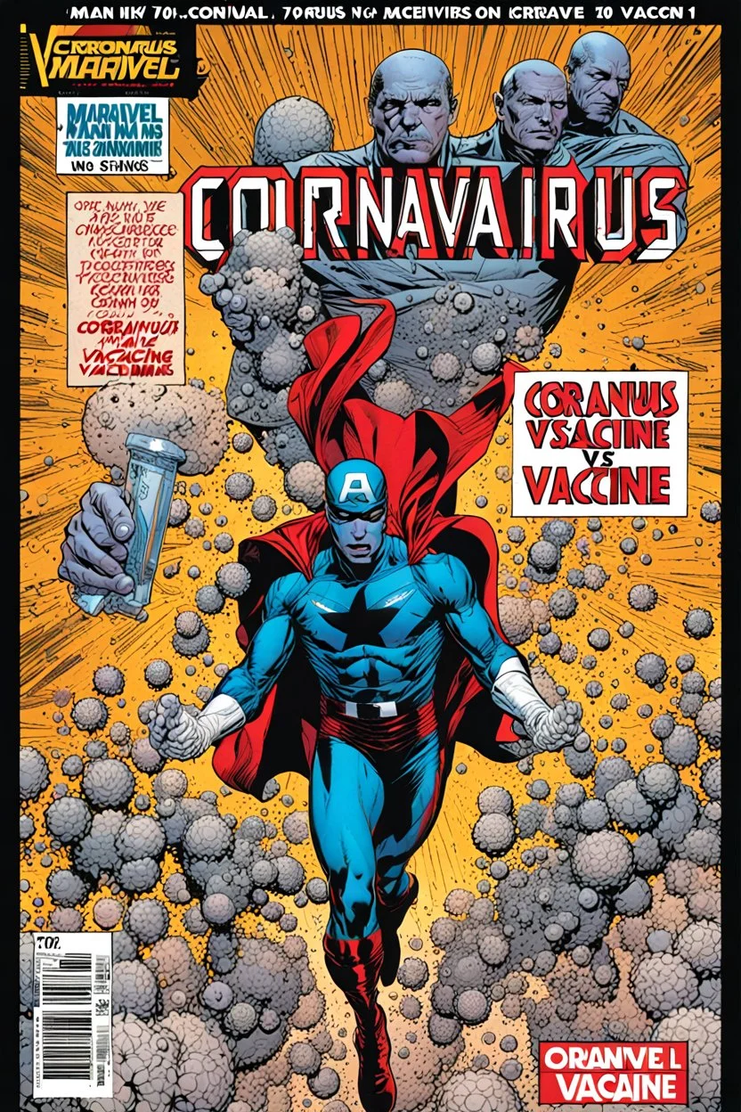 Coronavirus-man, Marvel, issue 70: Coranavirus man vs. Vaccine-man 💉