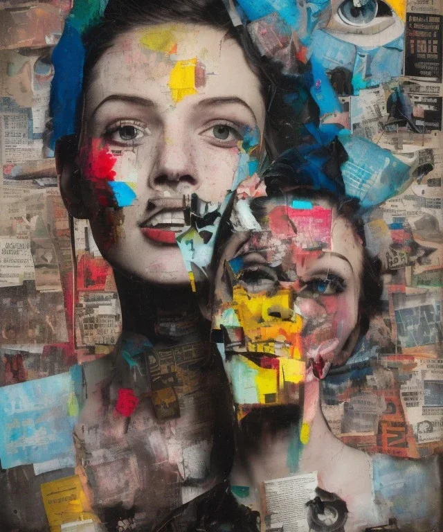 happy beautiful girl holding big proffesional camera in studio. street art, oil on canvas, spray paint, collage, letters, newspapeers, Dave McKean, Vladimir Fedotko, Saturno Butto, Vaughn Bodé, Frank Wu, James C. Christensen, collage, dirty, paint dripping, radiant