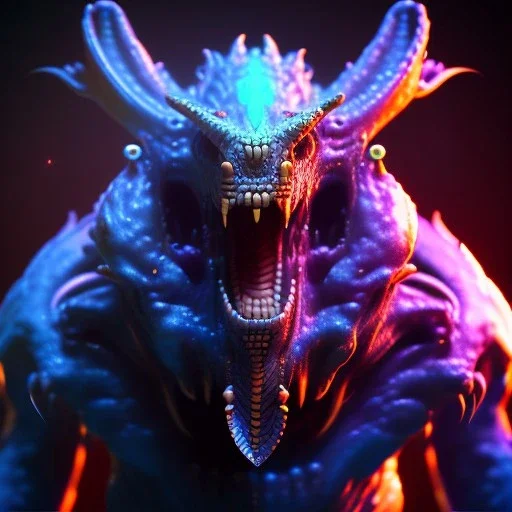 Monster like creature,Ultraviolet dimension, unreal engine 5, 8k resolution, attractive, realistic, ultra detailed