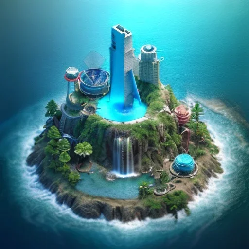 The Isometric Glass Tall Box Mini Model Little Real Island Mixed Water Fall rainbow Under Ocean Sunshine Summer Background Blue Sea, The Last Of Us / Avatar, Octane Render / ZBrush, Cinematic, IMAX Film, Nikon D750, 16K, Autostereoscopy, Anthropomorphic, Golden Ratio, Geometry, Symmetric, Depth Of Field, Highly Detailed, Ultra Realistic, Beautiful Lighting, Halfrear Lighting, Soft Light, Candoluminescence, Cast Shadow, Reflective, Glow, Translucent, Normal Map, Carbonated --testp