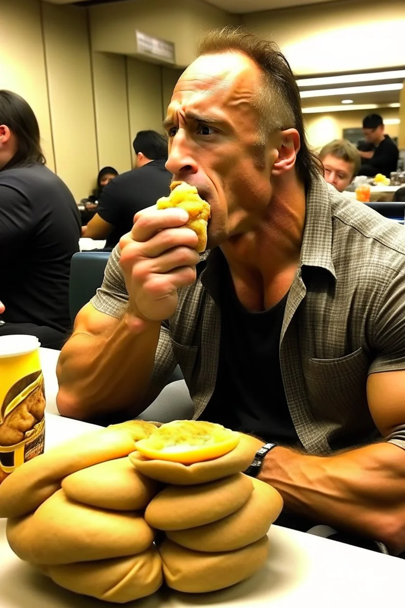 The rock eating chicken nuggets