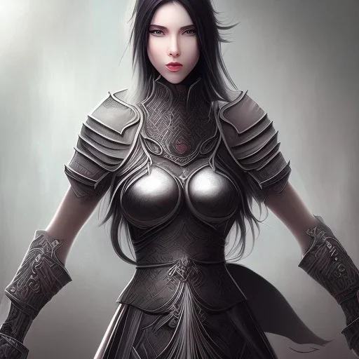 girl sword black hair