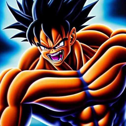 Ultra detailed fullbody Portrait in oil on canvas of Venom merging with Son Goku, extremely detailed digital painting,extremely detailed face,crystal clear Big eyes, mystical colors ,perfectly centered image, perfect composition, rim light, beautiful lighting,masterpiece,8k, stunning scene, raytracing, anatomically correct, in the style of Wizyakuza and robert e howard and InHyuk Lee and Ohrai Noriyoshi and Simon Bisley.