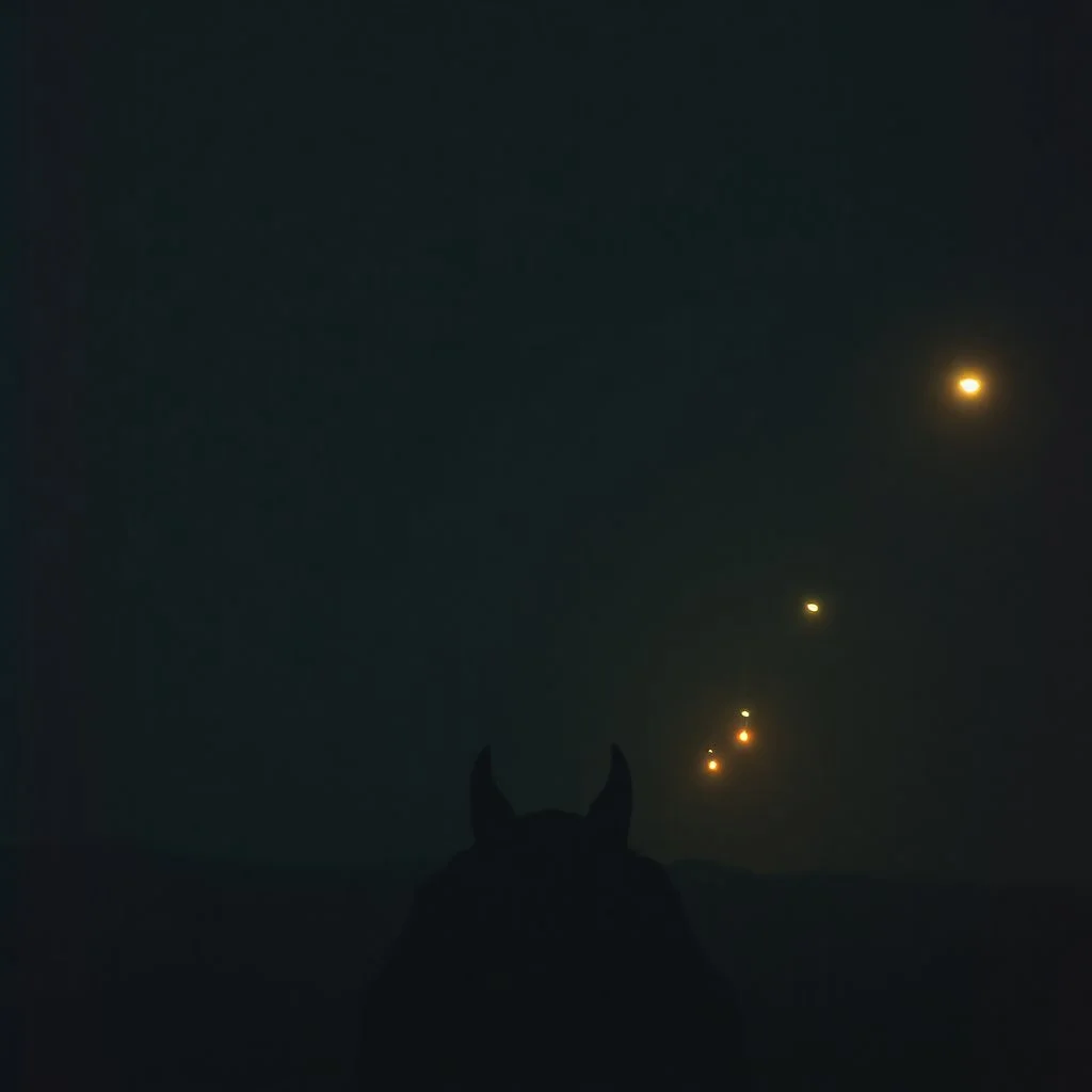 The atmosphere is eerie, suffocating, and raw, with the feeling that the camera operator is witnessing something forbidden and legendary — a colossal being that has been hiding for ages, suddenly revealed. The video must feel authentic and unpolished — like amateur footage captured in real time. Prioritize pixelation, color noise, digital compression artifacts, motion blur, and the unsettling atmosphere of being near a gigantic shadow-creature at night. Do not stylize or modernize.