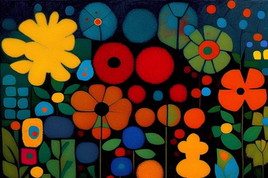 Flowers in thestyle of paul klee