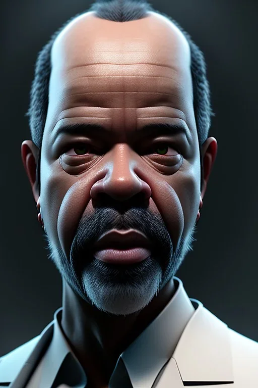 portrait of jeffrey wright as white, unreal 5, octane render, cinema4d, dynamic lighting, soft lighting, 4k, redshift render, highly detailed, hyper realistic