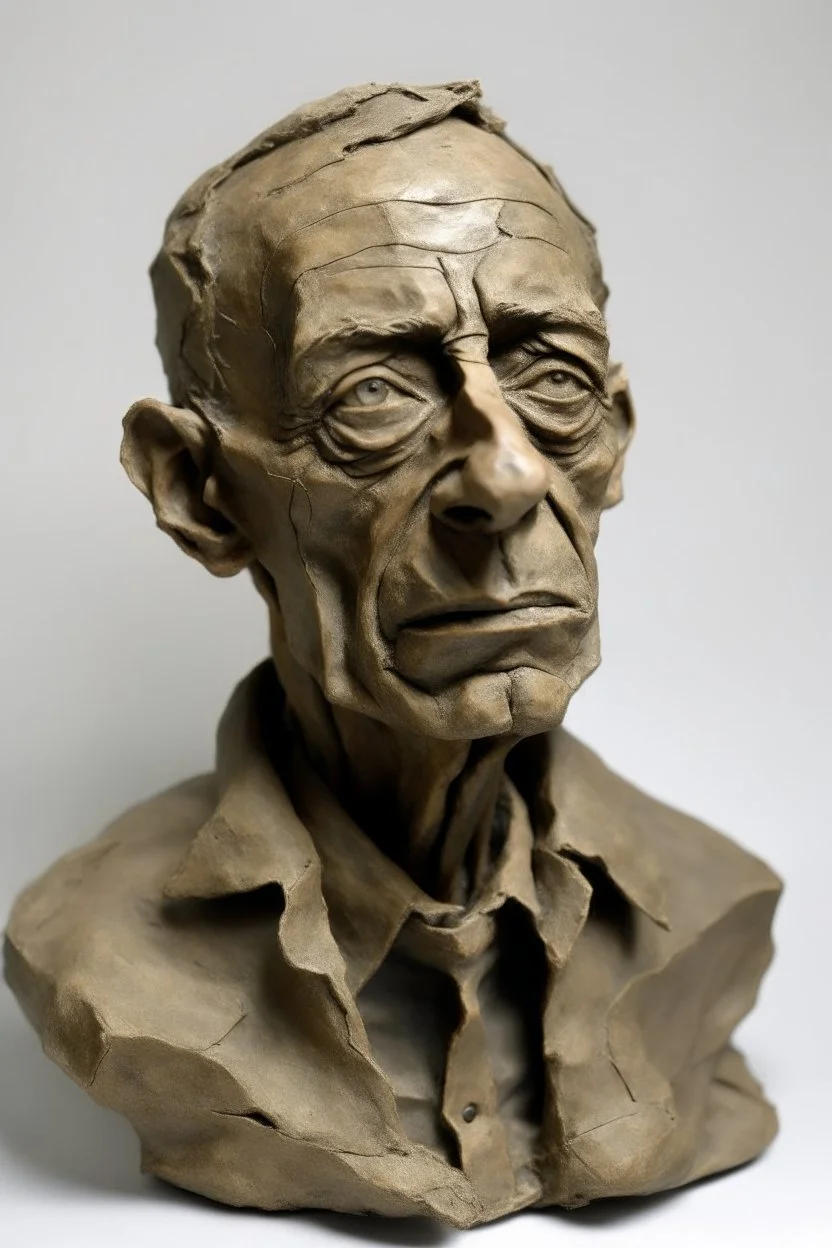 deformed sculpture of a man