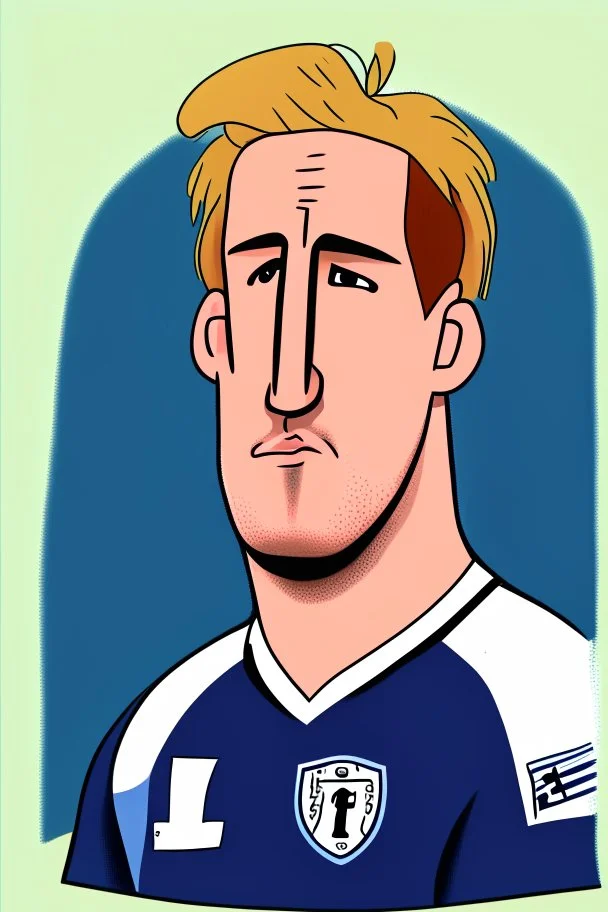 Harry Kane English soccer player r cartoon 2d