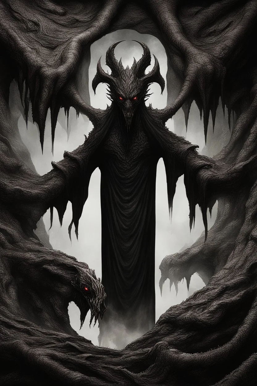 scary void horror dreadful incomprehensible void abyss abyss nightmare shapeless chaos darkness fog maw devouring