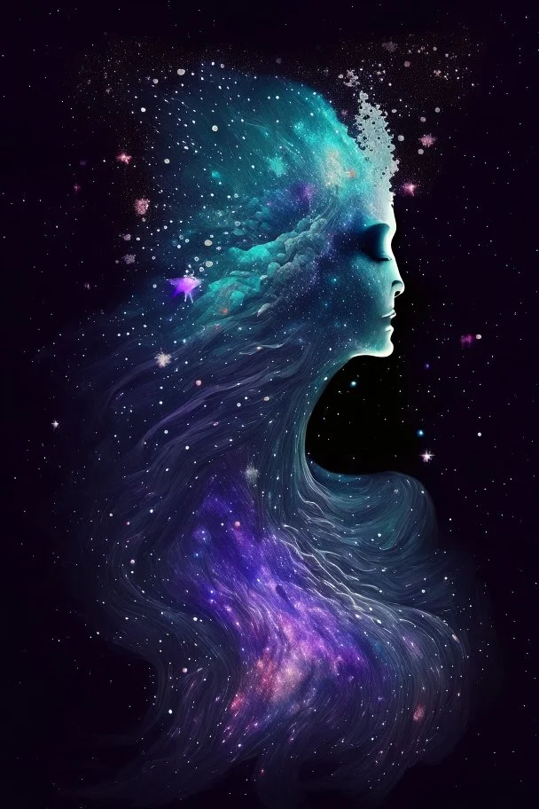 mermaid without face. galaxy