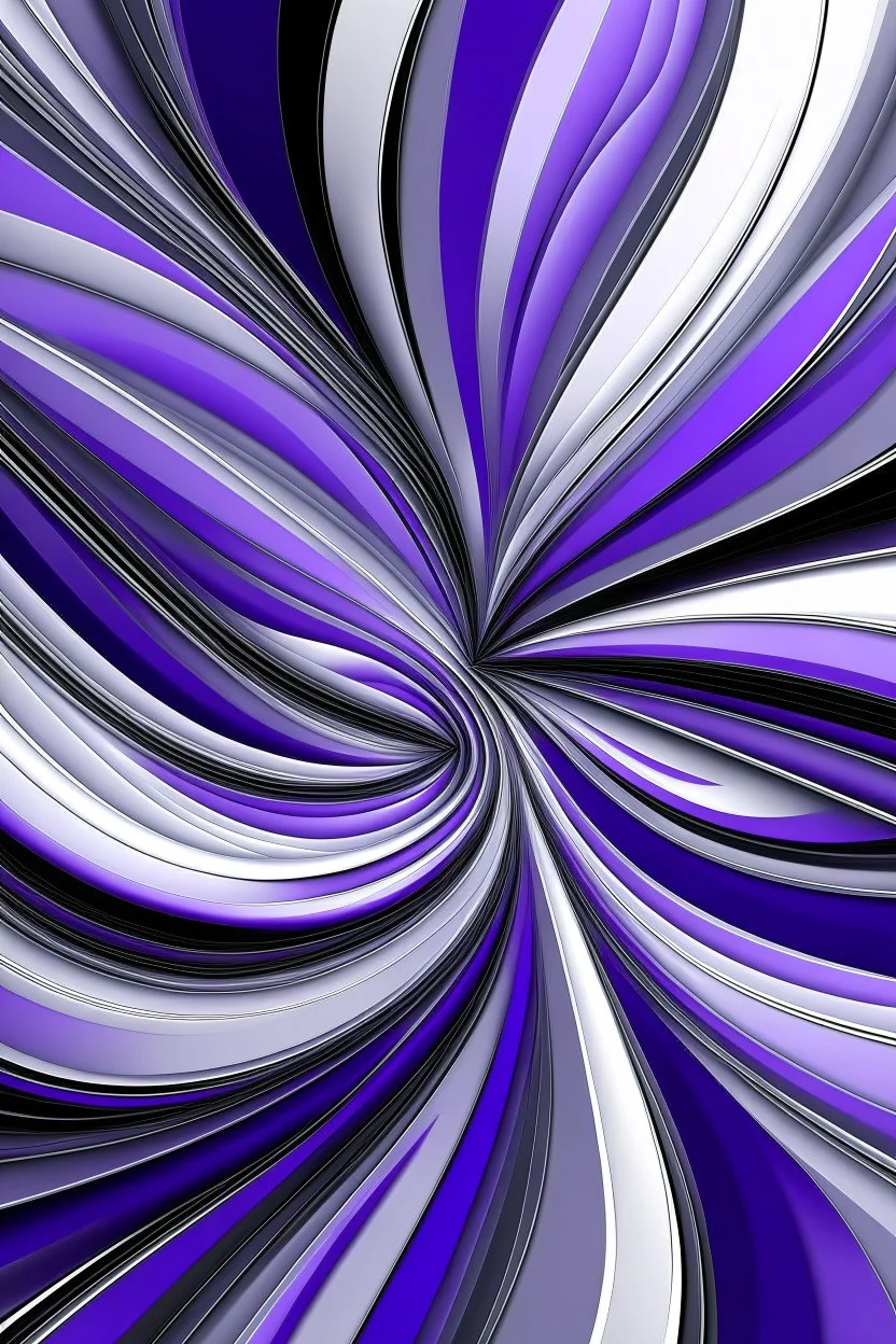 Whirlygig; Abstract art; purple and silver