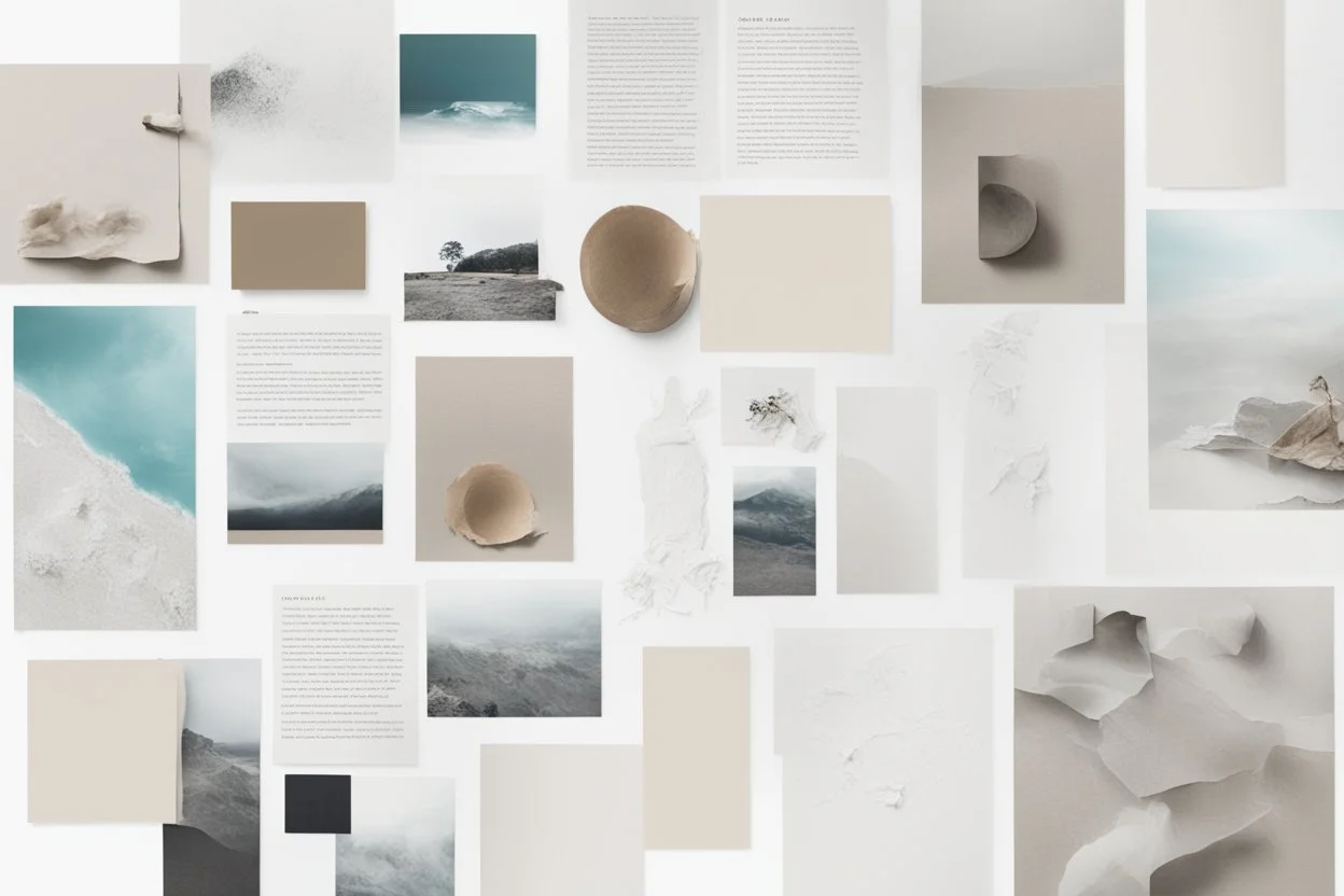 create a Visual Inspiration Board for a Design Project, These visuals encapsulate the essence of addiction, recovery, and the interplay of emotions, setting the stage for the subsequent phases of the project.