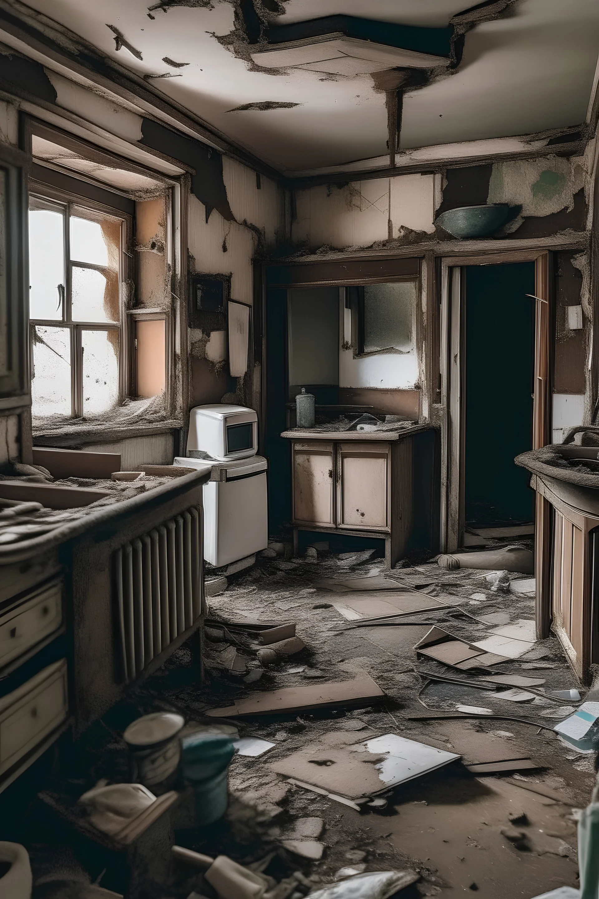Zone abandonnée dans une maison