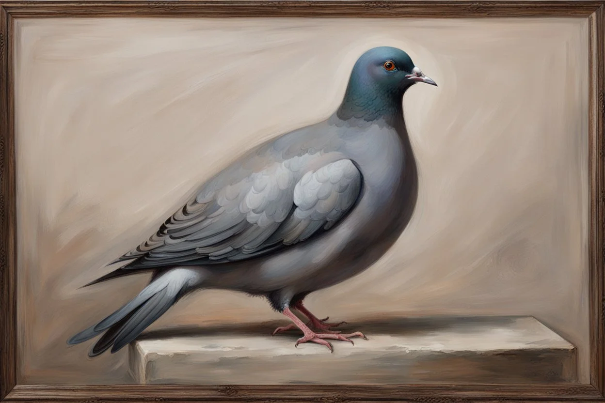 Pigeon 19th painting