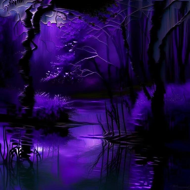 dark purple impressionism