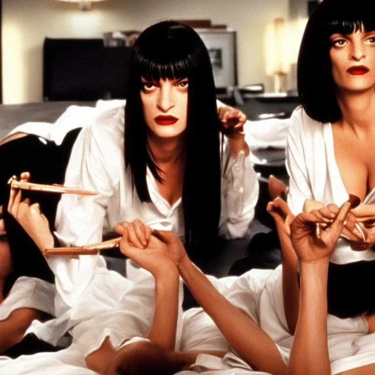 mia wallace, uma thurman, Pulp Fiction movie, scene.