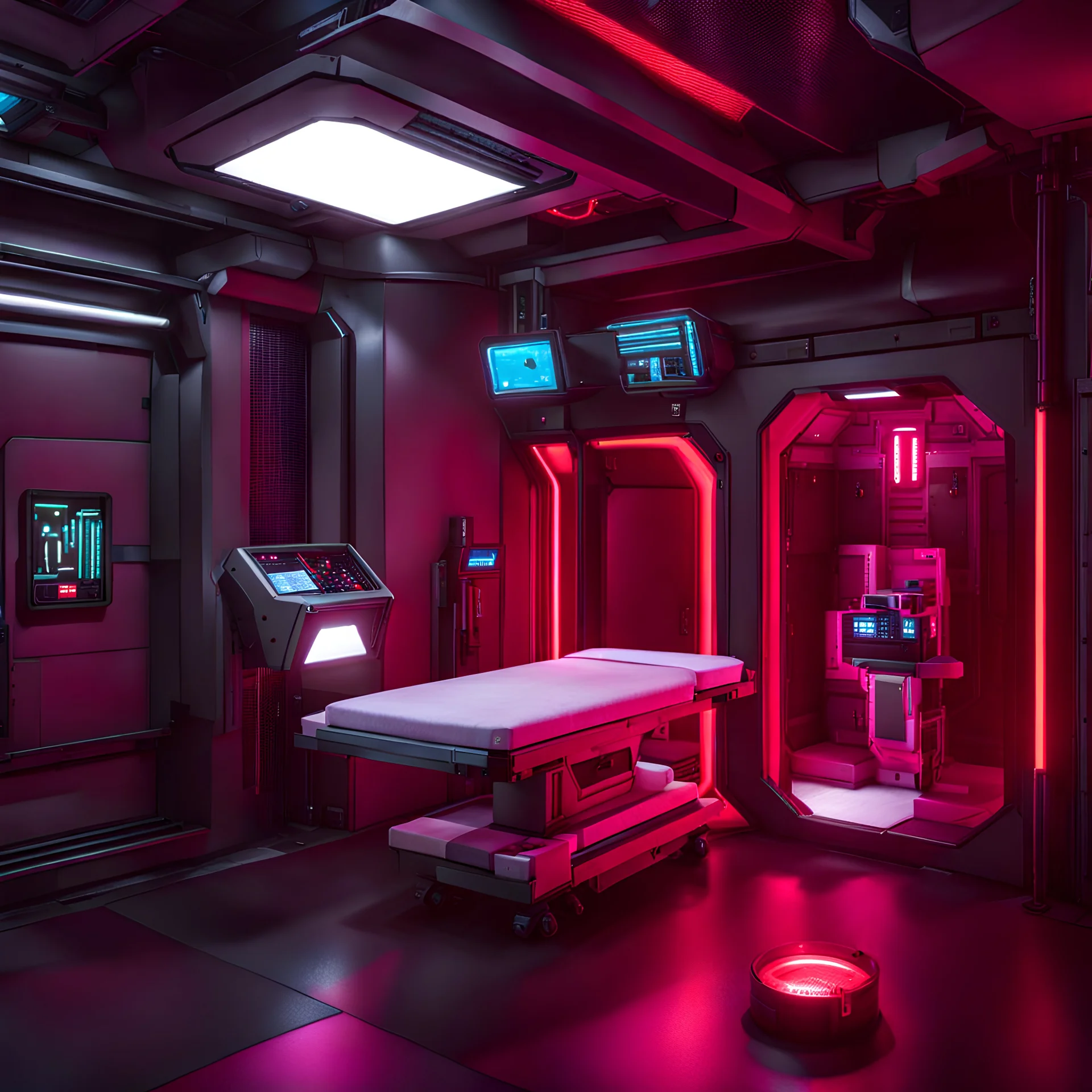 cyberpunk medical bay