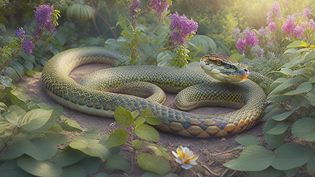 Serpent in the garden