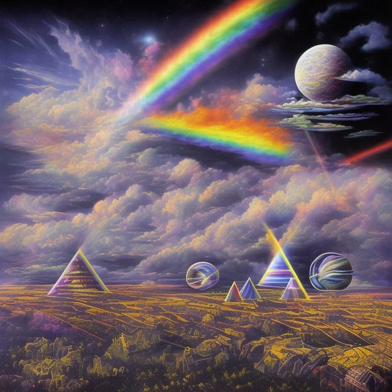 a curious Pink Floyd sky dark side of the moon