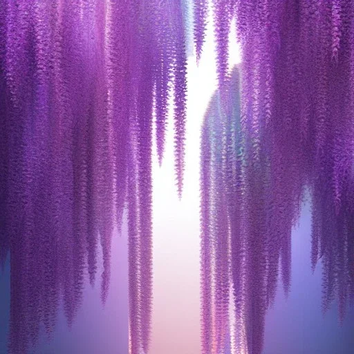 a magical crystal vertical light, pink and blue wisteria , pink vertical, blue lake,sharp, background vertical blue gradient vertical, elegant, highly detailed, artstation, concept art, smooth, sharp focus, illustration, 8k, splash art, wallpaper, key visual