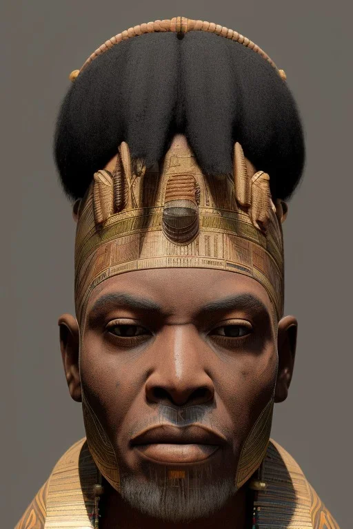 african portrait, ancient egypt, zulu, scaffolding, high detail