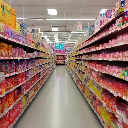 vary colorful kmart empty hyper-detail japan anime pocky a lot of aisle