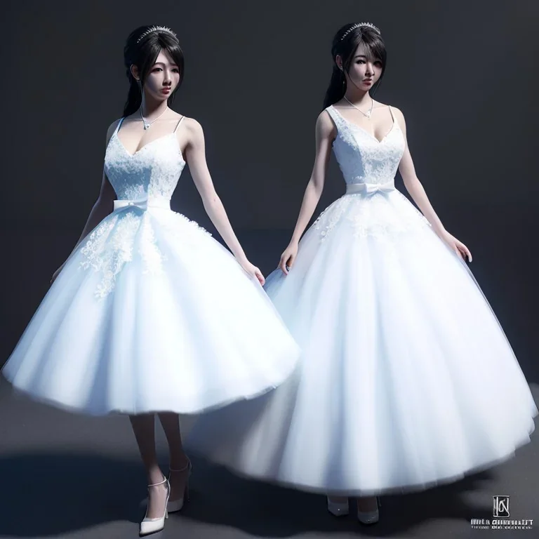 hitomi tanaka, white dress, highly realistic, highly detailed, octane render,