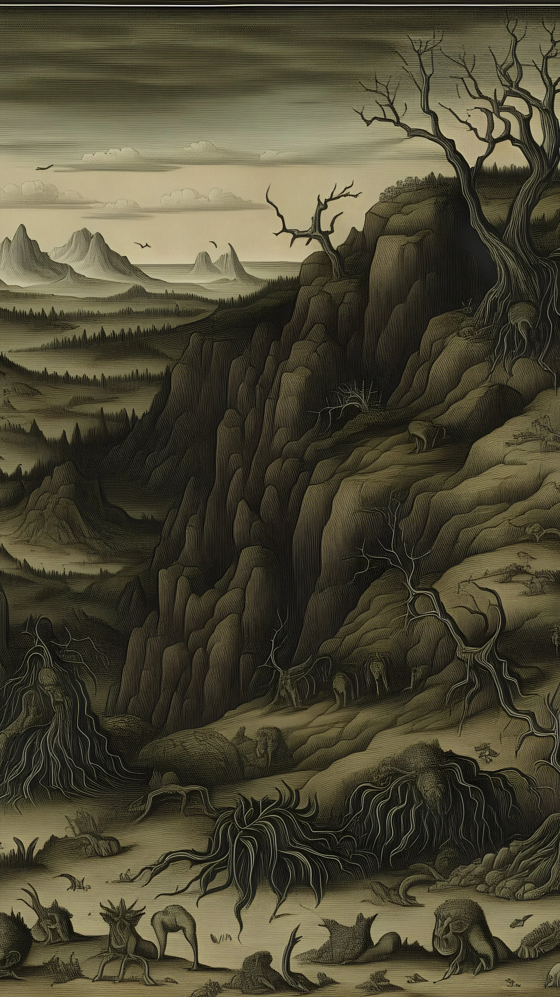 grotesque and macabre landscape