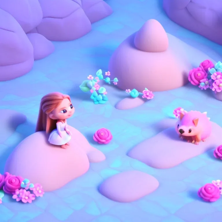 isometric clean art of two super cute baby kawaii style hedgehogs in love, soft lighting, soft pastel gradients, high definition, 3d icon clay render, blender 3d